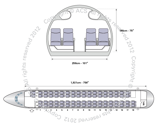 Atr 72 расположение кресел